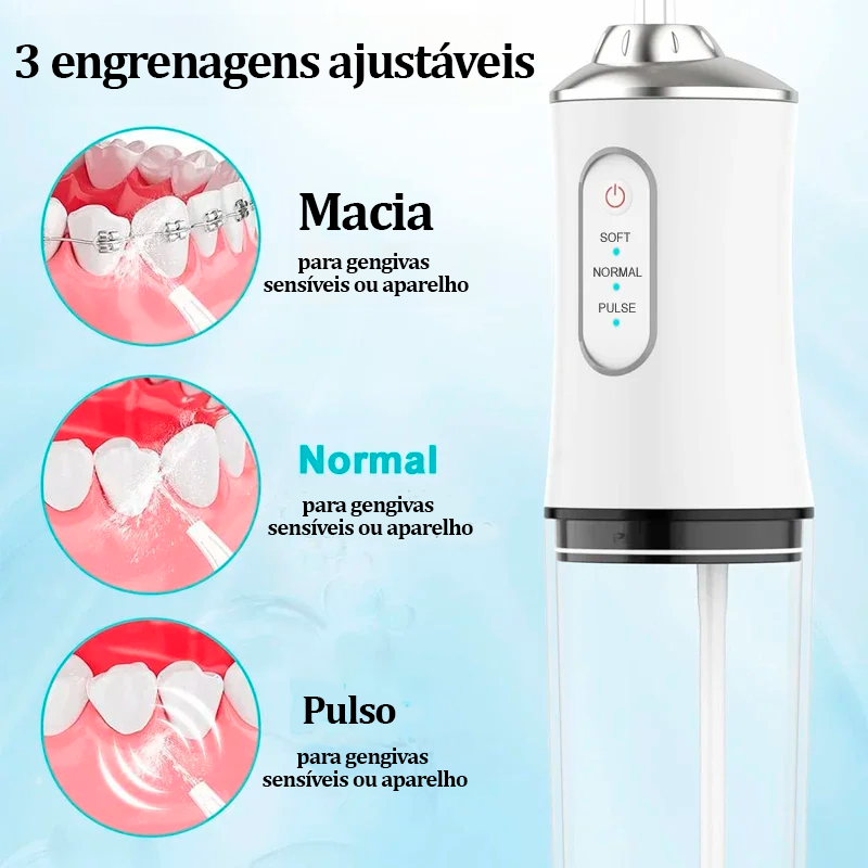 Irrigador dental portátil/BrilhoJet