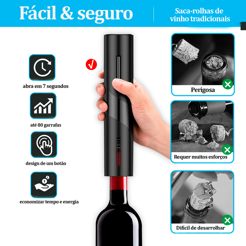 Abridor de vino eléctrico