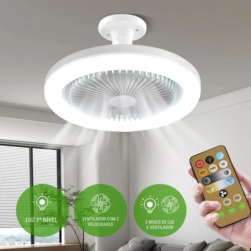 Luz LED con ventilador