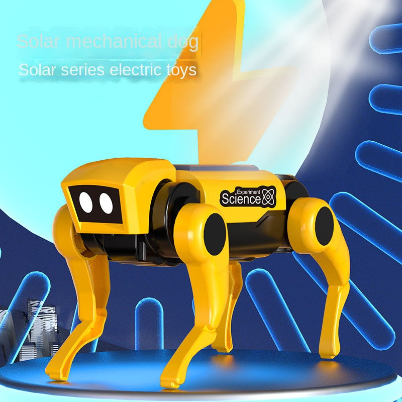 Ciência e educação robô solar cachorro artesanal DIY montou um experimento científico brinquedo pai-filho interativo robô atacado