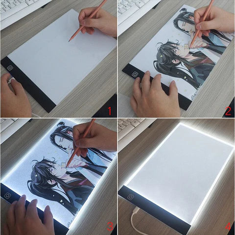 Cuaderno de dibujo con luz LED regulable