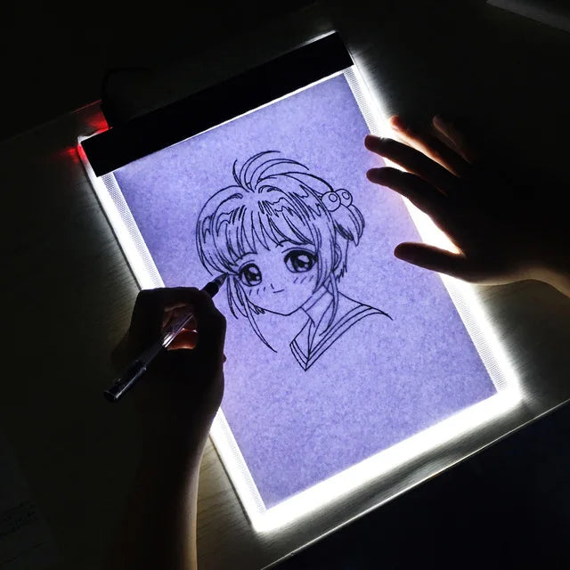 Cuaderno de dibujo con luz LED regulable