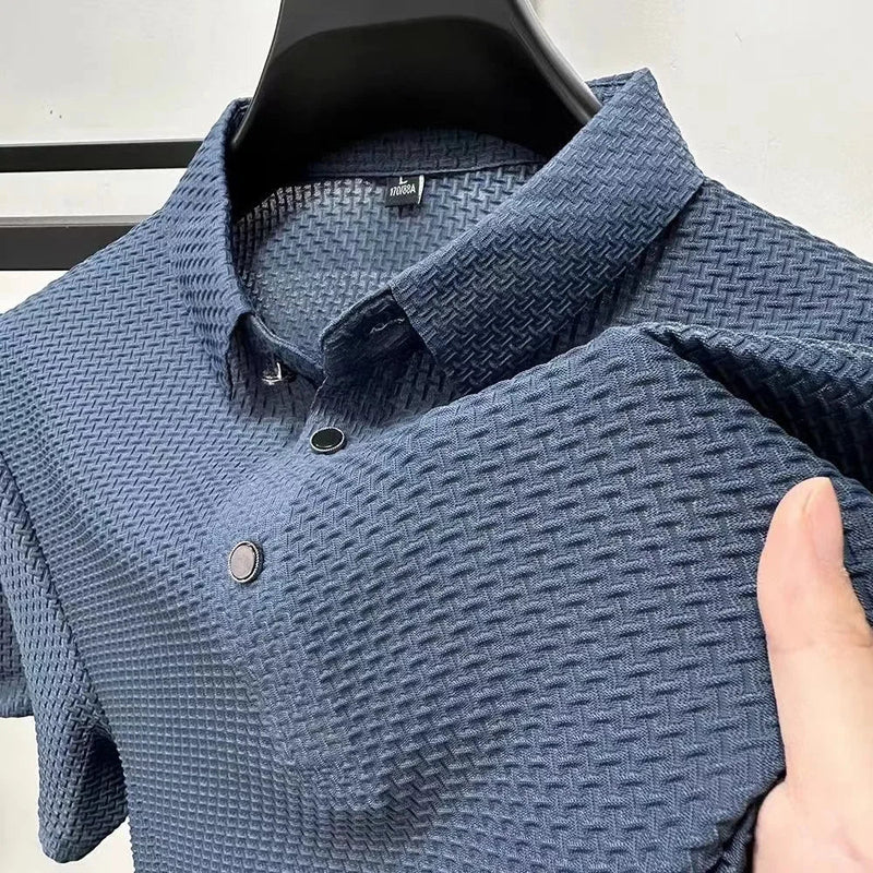 Polo de seda helada para hombre