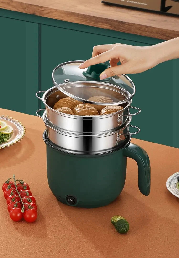 Olla de cocina mini para el hogar de 1,5 l
 Olla arrocera antiadherente eléctrica multifuncional para 1 o 2 personas, individual o doble