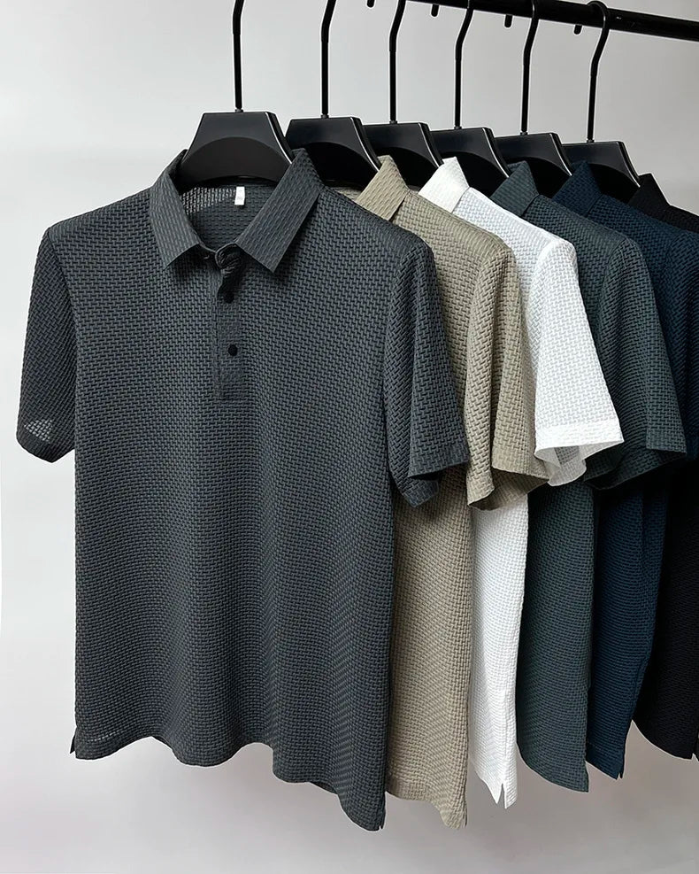 Polo de seda helada para hombre